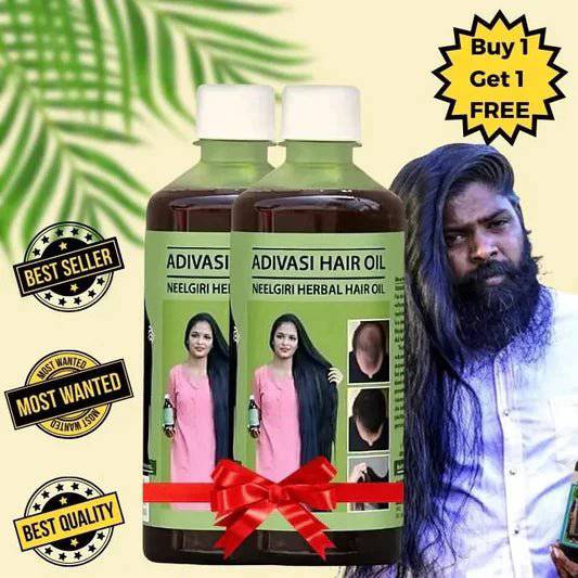 Stop Hairfall, Boost Growth: 100% Natural Adivasi Neelgiri Herb Oil (4.9⭐, 89k+ Reviews) (Buy 1 Get 1 Free)